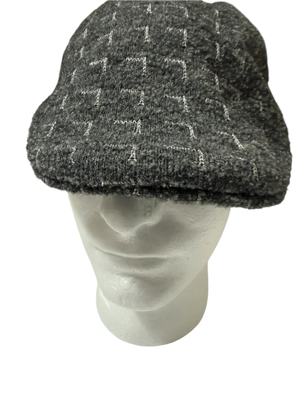 Kangol Dark Gray Wool Blend Newsboy Cap